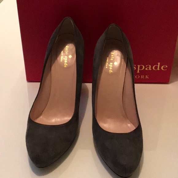 Kate Spade platform pumps in grey suede. 9.5M - Picture 3 of 8
